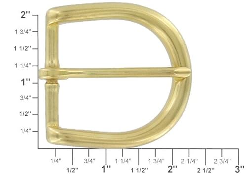 216 1 1/2" Natural Brass, Heel Bar Buckle, Solid Brass-Ll #TOP3
