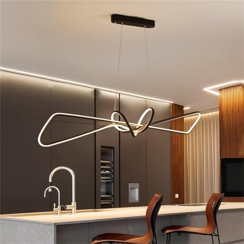 Lustre suspension LED dimmable avec télécommande pour table de salle à manger moderne - 7