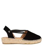 Kanna Damen Ada Flache Sandale, Schwarz, 35 EU