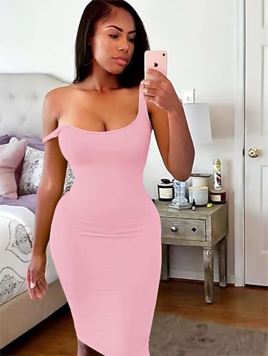 Image of Mrskoala Women Midi Tank Dresses Sexy Club Casual Dress Summer