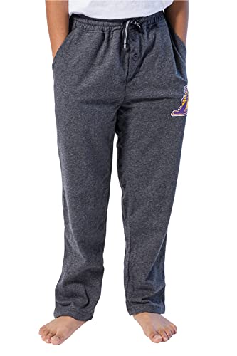 Ultra Game NBA Los Angeles Lakers Youth Sleepwear Super Soft Pajama Loungewear Pants, Team Color, 10 12