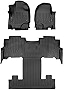 MAXLINER Floor Mats 3 Row Liner Set Black Compatible with 2018-2022 Expedition / Navigator with 2nd Row Bucket Seats (Incl. Max and L)
