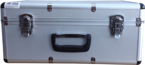 Kreher® Transportkoffer 27L - Robuster Werkzeugkoffer mit Aluminiumrahmen & ABS-Korpus, abschließbar, Metallverschlüsse, Neopren-Innenraum - Große Aufbewahrungsbox für Werkzeug, Kamera & Elektronik