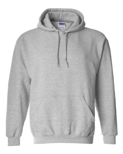 Gildan mens G185 Heavy Blend Hooded SweatShirt, Sport Grey, X