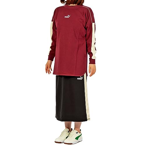 ノーブランド品 プーマ レディース ロング丈 トレーナー ロングスカート 上下セット CORE HERITAGE チュニック ロング スカート スポーツ pu-set-r