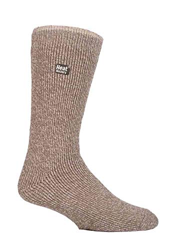Heat Holders - Mens Thick Outdoor Winter Heavy Weight Merino Wool Thermal Socks (7-12 us, Oatmeal (Merino))