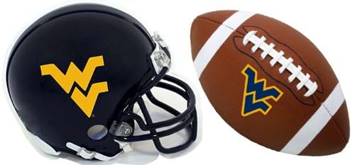 West Virginia Mountaineers Helmet and Football Magnet Set Officially Licensed Collegiate Product