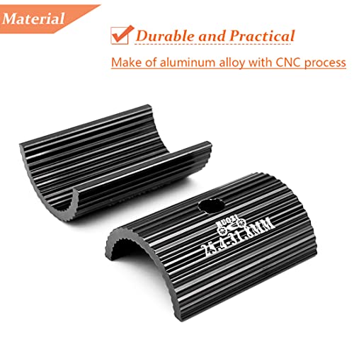 Saipe 1Pair Bike Handlebar Shim Bicycle Handlebar Stem Shim Handle Bar Adapter Reducer Aluminum Alloy Clamp Spacer Conversion Shims 25.4 To 31.8Mm Cycling Parts Components #TOP2