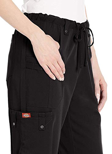 Xtreme Stretch Scrubs for Women, Drawstring Flare Leg Cargo Pant Plus Size 82011, 3XL, Black - Image 4