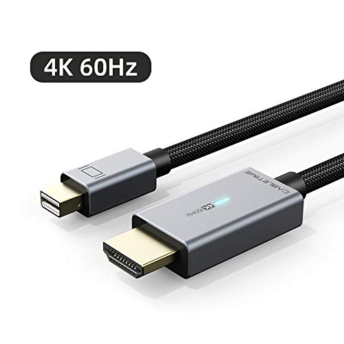 CABLETIME Mini DisplayPort to HDMI Cable 4k with Indicator Light,Thunderbolt to HDMI Adapter