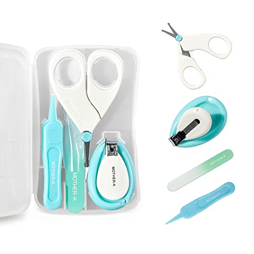 Image of MOTHER-K 4-in-1 Baby Nail Kit, Nail Clipper, Tweezer, Nail File & Scissor for Newborn, Infant & Toddler