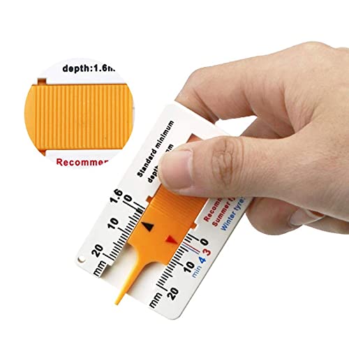 Yuemuop 4 Stuks Kunststof band dieptemeter, bandenprofiel dieptemeter 0-20mm, Profieldieptemeter voor Auto en Motor… - Image 4