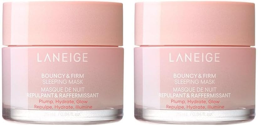 Image of LANEIGE Bouncy&Firm Face Sleeping Mask with Collagen | Barrier Boosting Hydration with Peony & Collagen Complex | Gel Texture Collagen Cream | Night Cream for Glowing Skin