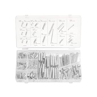NEIKO 50456A Spring Assortment Set, 200 Piece, Extension and Compression Springs Kit, Zinc Plated Steel Mechanical Compression Springs, Assorted Size Small Springs for All Types of Home Repairs &amp; DIY