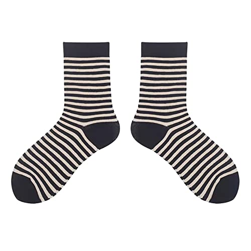 Algodon Calcetines Mujer Elegante Estampados Arte Socks Puños Reforzados Extra Retro Calcetin Simple y Absorción Sudor Calcetas Ideales para Todas las Estaciones Medias (A, One Size)