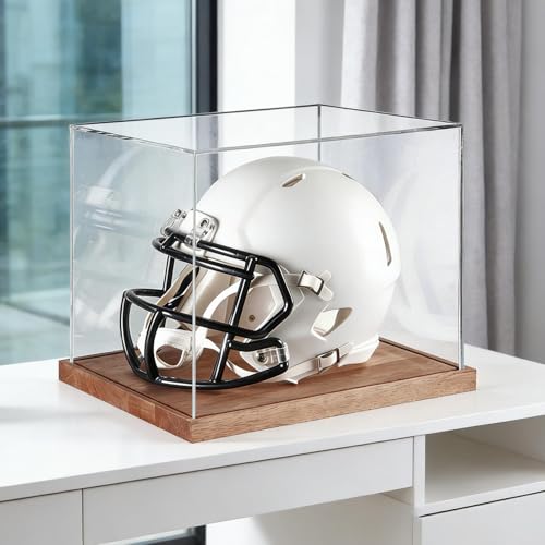 Support en bois pour casque mini vitrine exposition de baseball hockey basket-ball - 4
