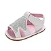 Auxm Verano Zapatos Bebe Niña con Suela Dura Caucho Sandalias de Antideslizante Zapatillas para 3-6 6-12 12-18 meses (13cm/12-18 M, Plata)