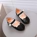 Toddler Flower Girl Dress Shoes Baby Low Heel Mary Jane Flats Party School Wedding Uniform Ballet Flats (Black, 11.5 Little Child)