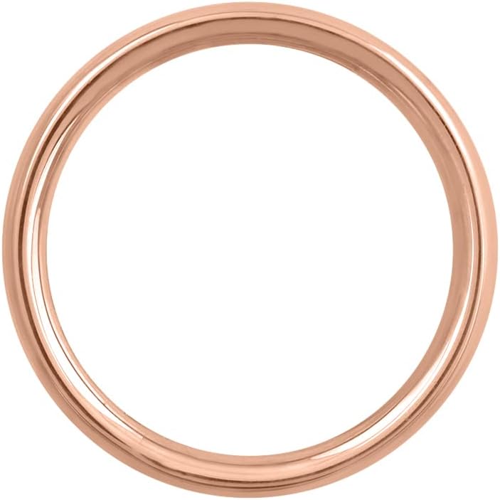 14K Gold 4mm Plain Wedding Band