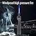 Candle BBQ Butane Lighter Windproof Torch Lighter Adjustable Flame Suitable for Kitchen Outdoor Camping Gift(Purple)