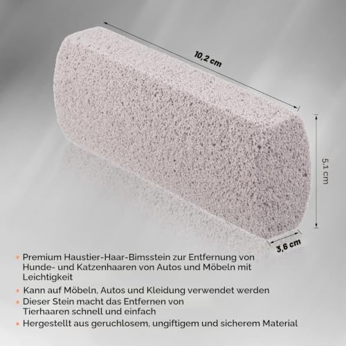 Xuniea 2 Stück Haustier Haarentfernung Bimsstein, 4 Zoll