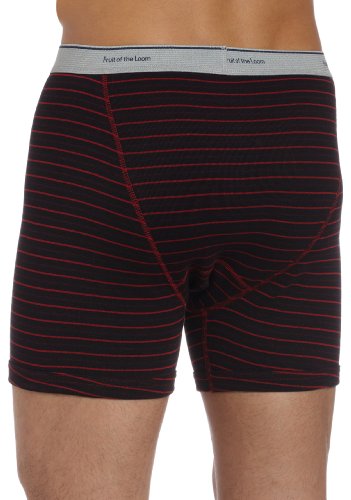 Fruit of the Loom Men's Stripe/Solid Assorted Boxer Briefs(Pack of 4)2