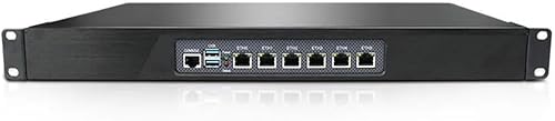 PARTAKER Dispositivo de cortafuegos 1U, OPNsense, VPN, hardware de firewall, PC enrutador, Intel J4125, S03, AES-NI, 6 x 2.5GbE I226-V, consola,