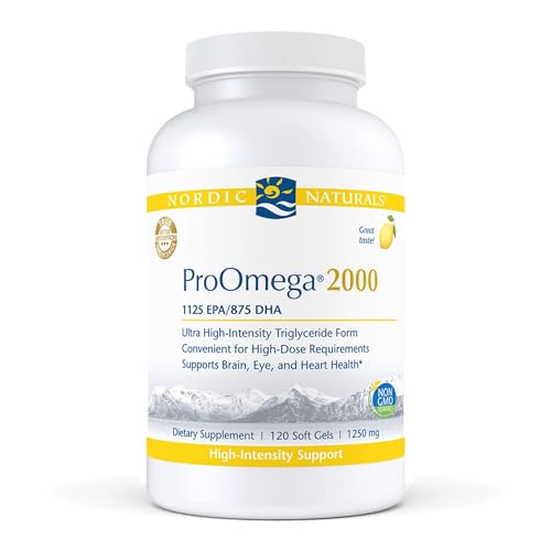 Image of Nordic-Naturals ProOmega 2000 Lemon Flavor - 120 Soft Gels, Ultra Potent Omega-3 Supplement(Pack of 1)