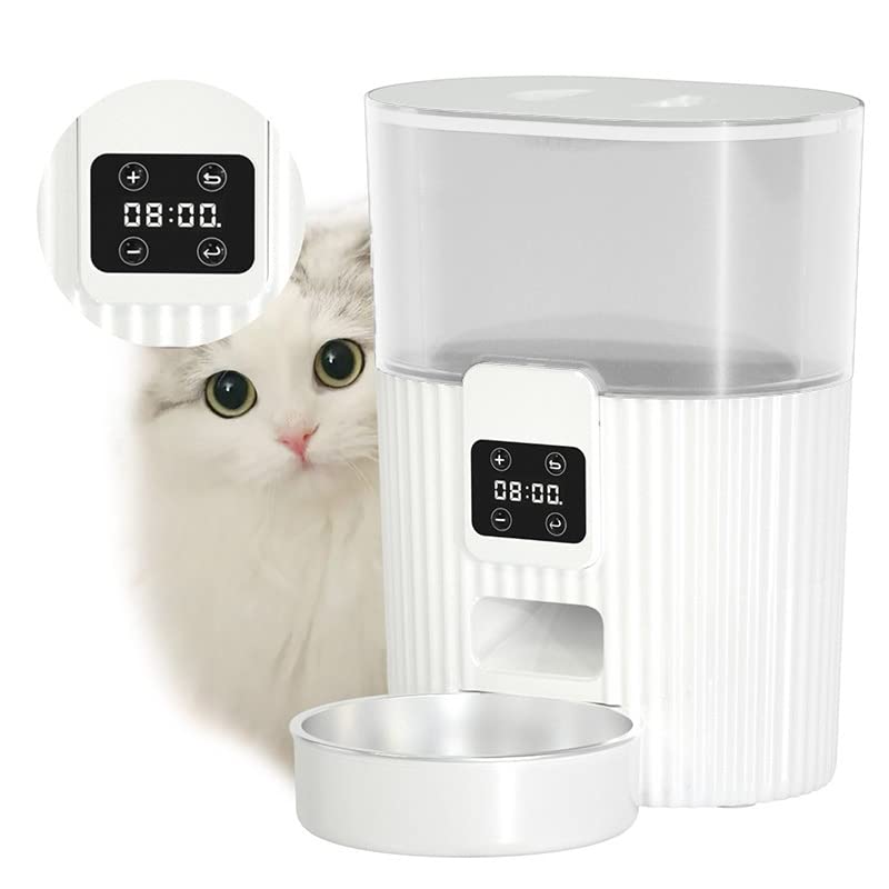 Tierisch Smart Futterautomat für Katze mit Zeitschaltuhr, automatischer Futterspender 3L, Dual-Stromversorgung – Bild 4