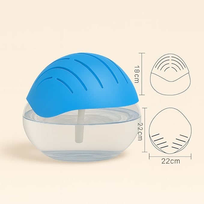 Image of Portable 3-in-1 Air Purifier, Aroma Diffuser & Air Humidifier with 1500ml Water Tank - Electric Revitalizer with Free 50ml Essential Oil for Home, Office, Bedroom & Spa (Blue)
