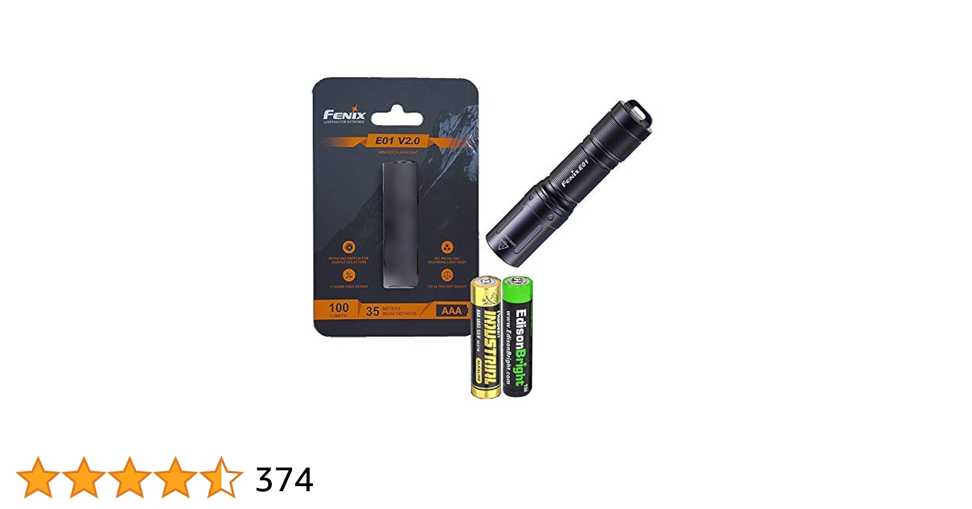 美品 ACEBEAM L17 WHITE＆未開封 FENIX E01 V2.0 Fenix E01 V2.0 AAA Flashlight - Fenix Lighting