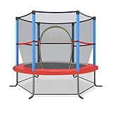 EIGFOH Cama Elástica Infantil 140 cm, Trampolín con Red de Seguridad, para Interior y Exterior