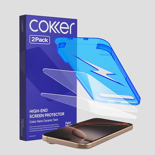 Verre trempé pour iPhone 16 Pro Max COKER haute sensibilité et bords arrondis