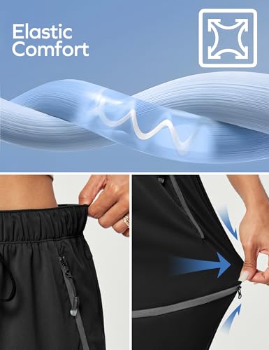 Ewedoos Hiking Pants Women with Zipper Pockets Lightweight Water Resistant Cargo Pants Quick Dry UPF 50+ Travel Camping3