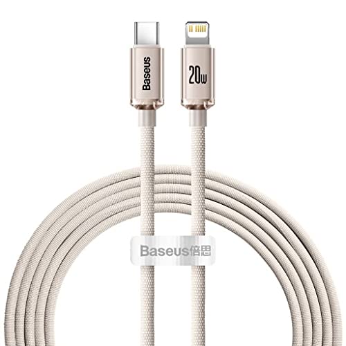 Baseus Crystal Shine Series USB Type C cable - Lightning Fast Charging Power Delivery 20W 2m pink (CAJY001404)