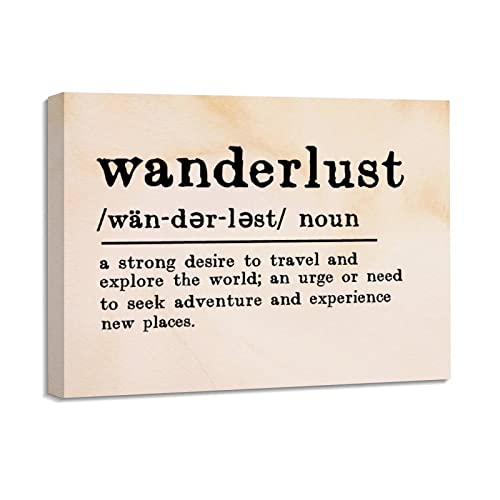 Tableau Wanderlust décoration murale encadrée cadeau idéal pour aventurier