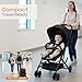 Jovial Lightweight Baby Stroller, Folding Travel Stroller with Reclining Seat, Canopy, 5-Point Safety Harness, Storage Basket, Smooth Wheels, Compact Portable Design (39.8