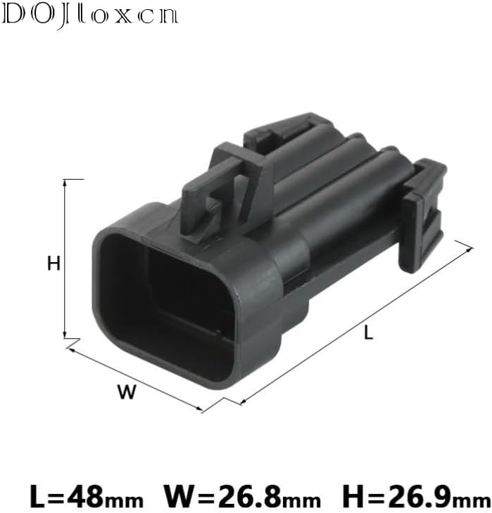 1/5/10/20 Sets 6Pin GT For Delphi Waterproof Auto Black Male Female Connector Automotive With Terminal Seal Rubber 12052848 12124107 - (Color: 6p female, Package: 5 sets)