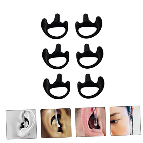 SUPVOX 3 Pares De Tampões De Ouvido Pretos Pretos Tampões De Ouvido De Silicone Macio Inserção De Si
