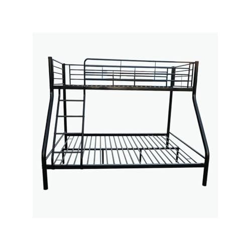 Befara LITERA MATRIMONIAL Castle - Negro Litera Doble metálica con Cama de 140 x 190 y 90 x 190. 3 plazas. con Escalera y protección anticaídas