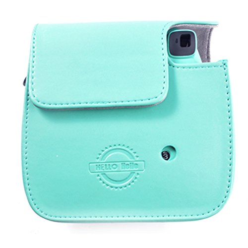 Fujifilm Mini 9/8/8+ Camera Bag,Hellohelio Classic Vintage Pu Leather Camera Compact Case For Fujifilm Mini 9/8 /8+Instant Film Camera (Mint) #TOP4