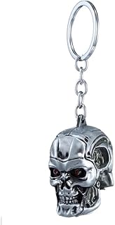 سلسلة مفاتيح على شكل رأس جمجمة T e r m in a t o r ، هدايا عصرية مصنوعة يدويًا للرجال والنساء