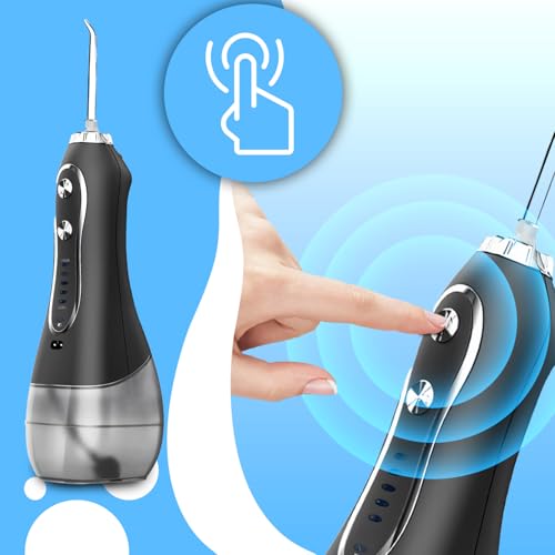 Retoo Munddusche Kabellos mit 5 Modi, Irrigator Set mit 8 austauschbare Spitzen, Zahndusche mit 300 ml abnehmbar Wassertank, praktischer Koffer inklusive, Zahnreiniger mit Schnellladefunktion – Bild 5