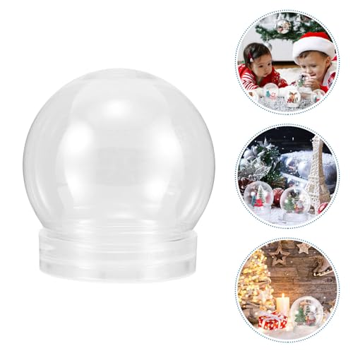 Bolas de nieve rellenables de plástico transparente con tapa de rosca para manualidades, 24 uds 8