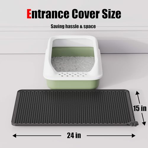 Purrersia Tapete de silicone para armadilha de areia para gatos, macio nas patas, tapete de camada d