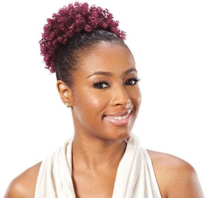 AFRO PUNK MEDIUM - Shake N Go FreeTress Equal Drawstring Ponytail (1B Off Black)