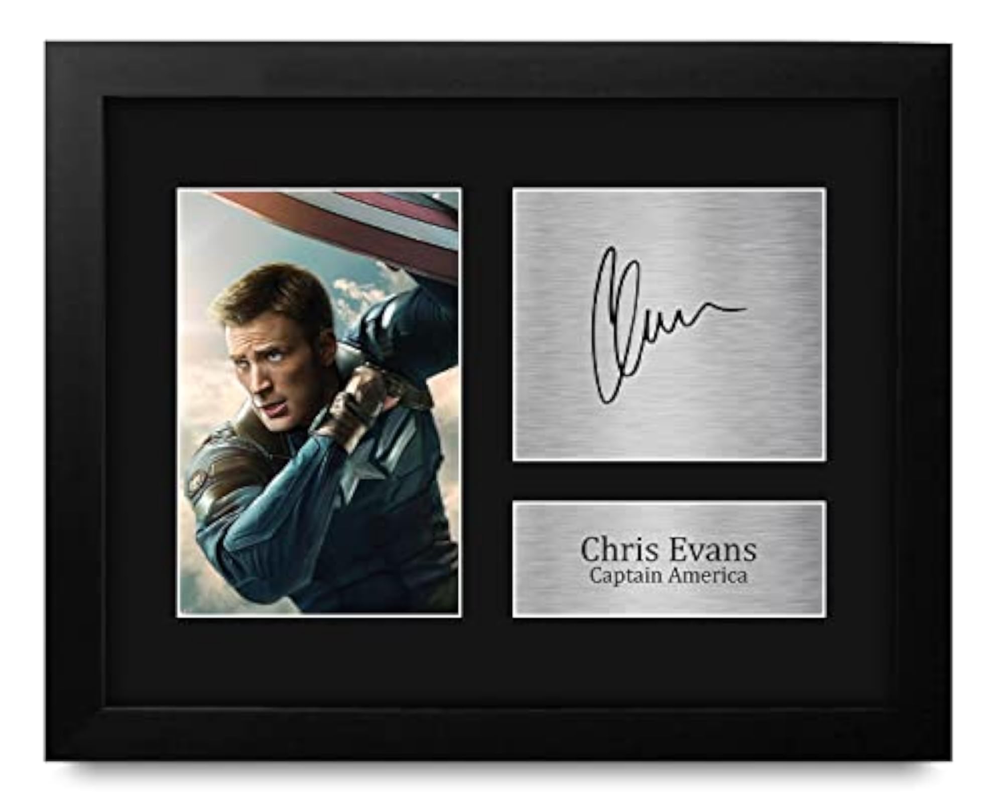 Chris Evans Framed Signed Captain America Print
