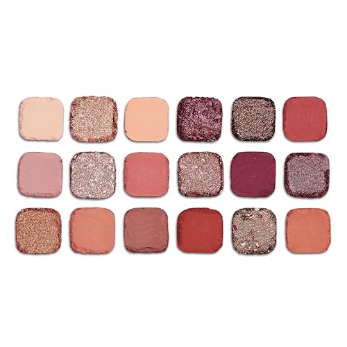 Makeup Revolution Eyeshadow Palette for Women | Forever Flawless Allure Pallete – 18 Shades | Matte & Shimmer Finish | Glitter Eyeshadow | Long Lasting & Blendable Shimmer Eyeshadow Palette – 19g