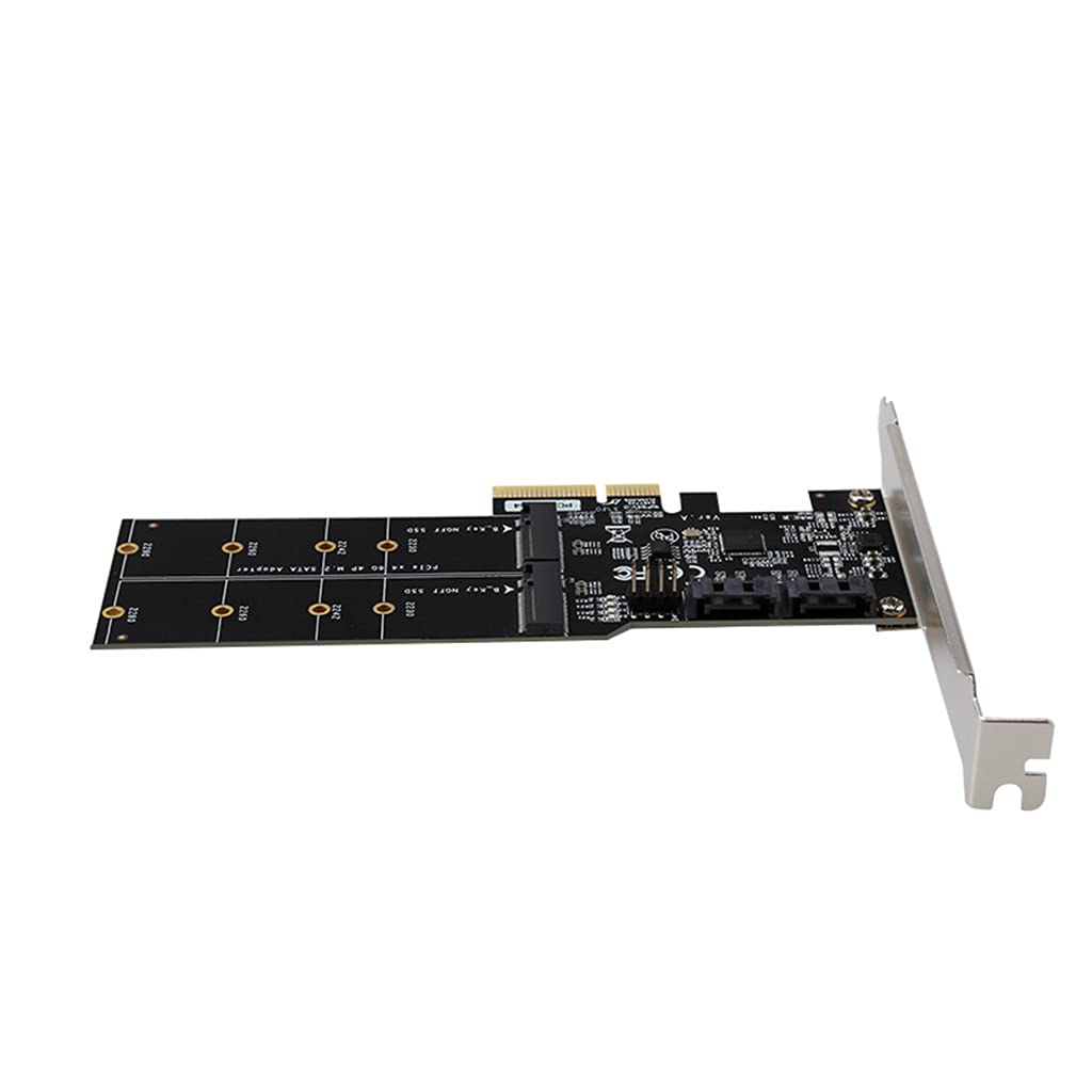 PCIe3.0 X1 X4 dla M.2 SATA SSD na PCIe X1 konwerter karty adapter z 2xM2 2xSAT