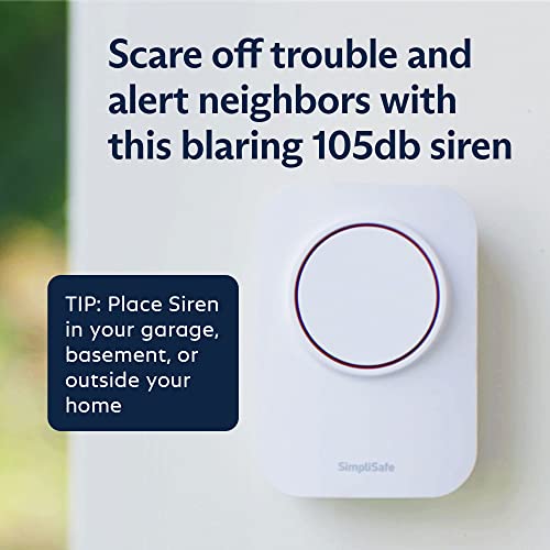 Simplisafe 105Db Auxiliary Siren - Compatible With Gen 3 Home Security System #TOP1